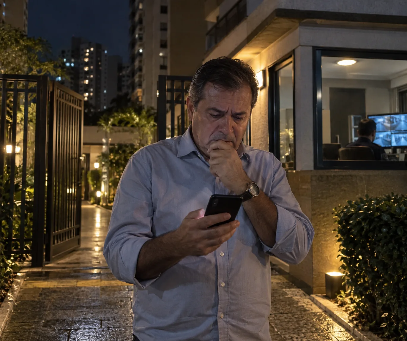 Segurança e supervisão noturna de portaria de condomínio